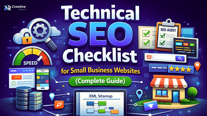 A checklist for small business websites focusing on key technical SEO strategies to enhance search engine performance.
